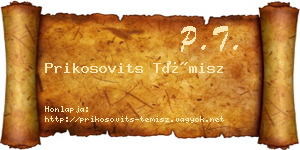 Prikosovits Témisz névjegykártya
